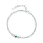 Vintage Double-Layer Link Chain bracelet 925 Sterling Silver