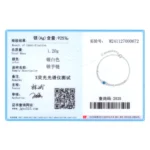 Blue Zircon Chain Bracelets Women Adjustable 925 Sterling Silver
