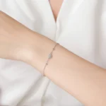 Elegant Flower Adjustable Chain Bracelet 925 Sterling Silver
