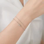Crown Double Layers Small Round Beads Bracelet 925 Sterling Silver
