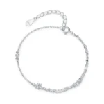 Single-Sided Double-Layer Design Chain Bracelet 925 Sterling Silver