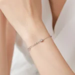 Single-Sided Double-Layer Design Chain Bracelet 925 Sterling Silver