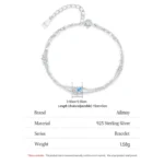 Cute Little Flower Chain Bracelet 925 Sterling Silver