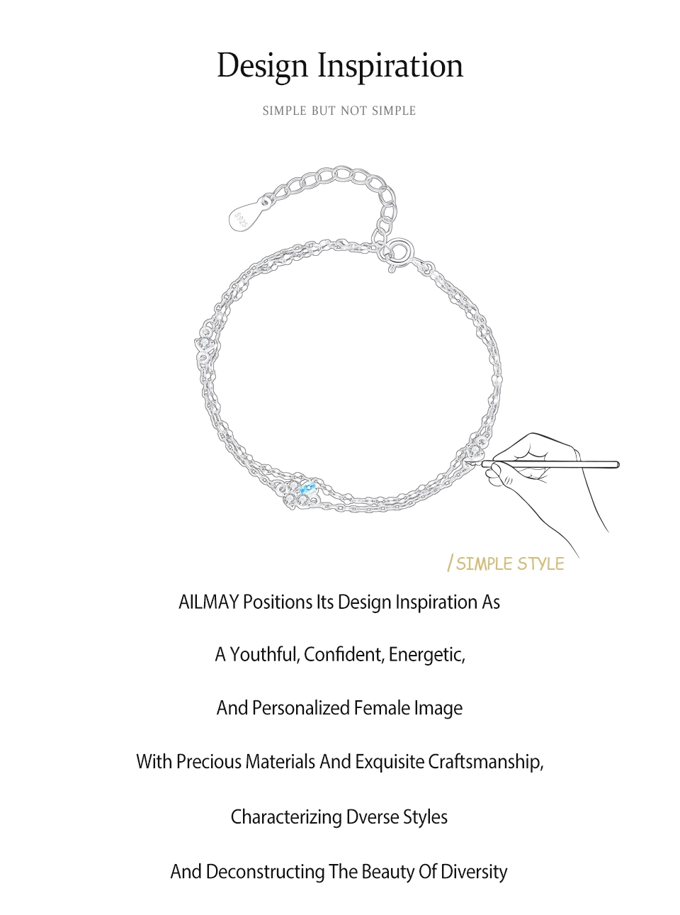 Cute Little Flower Chain Bracelet 925 Sterling Silver