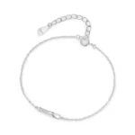 Simple Rectangle Chain Bracelet 925 Sterling Silver