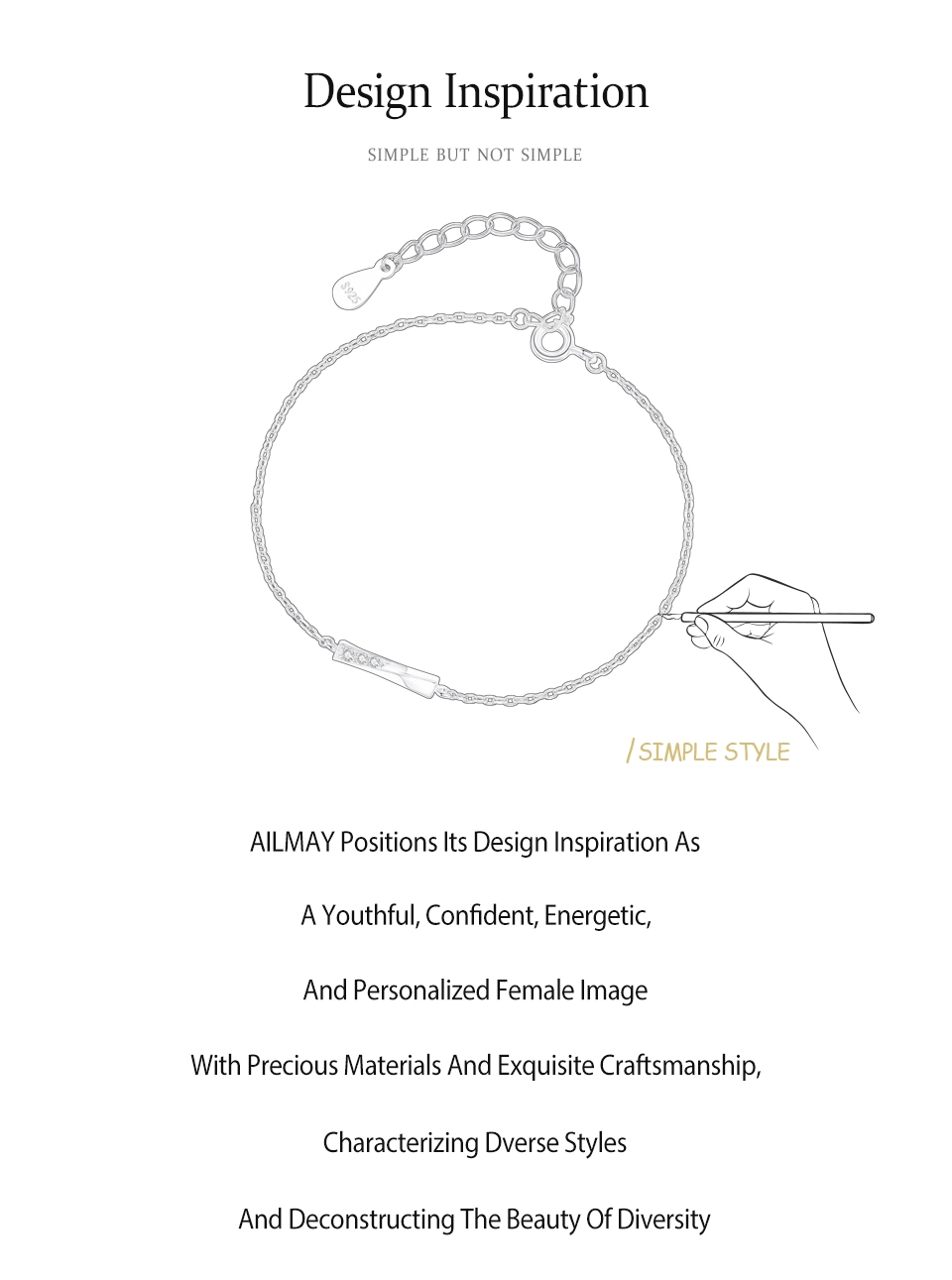 Simple Rectangle Chain Bracelet 925 Sterling Silver