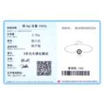 Vintage Round White Black Zircon Chain Bracelet 925 Sterling Silver