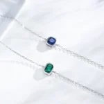 Elegant Square Zircon Chain Bracelet 925 Sterling Silver