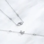 Sweet Shining Zircon Butterfly Chain Bracelet 925 Sterling Silver