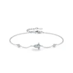 Summer Geometric Design Zircon Chain Bracelet 925 Sterling Silver