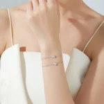 Geometric Design Chain Bracelet 100% 925 Sterling Silver