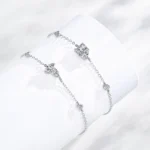 Geometric Design Chain Bracelet 100% 925 Sterling Silver