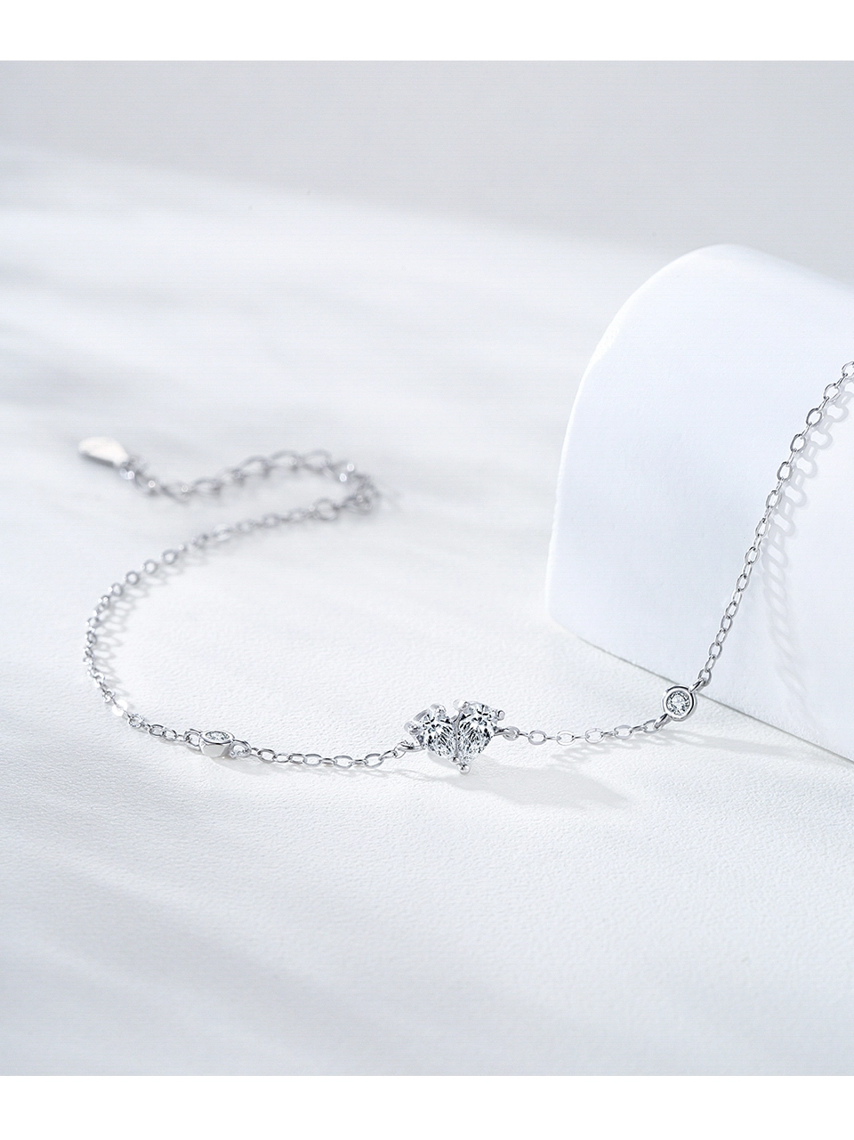 Classic Sweet Heart Fashion Chain Bracelet 925 Sterling Silver