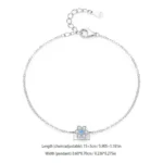 Elegant Six Leaf Flower Chain Bracelet Genuine 925 Sterling Silver