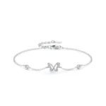 Cute Hollow Small Butterfly Chain Bracelet 925 Sterling Silver