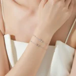 Cute Hollow Small Butterfly Chain Bracelet 925 Sterling Silver