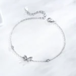 Cute Hollow Small Butterfly Chain Bracelet 925 Sterling Silver