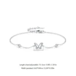 Cute Hollow Small Butterfly Chain Bracelet 925 Sterling Silver