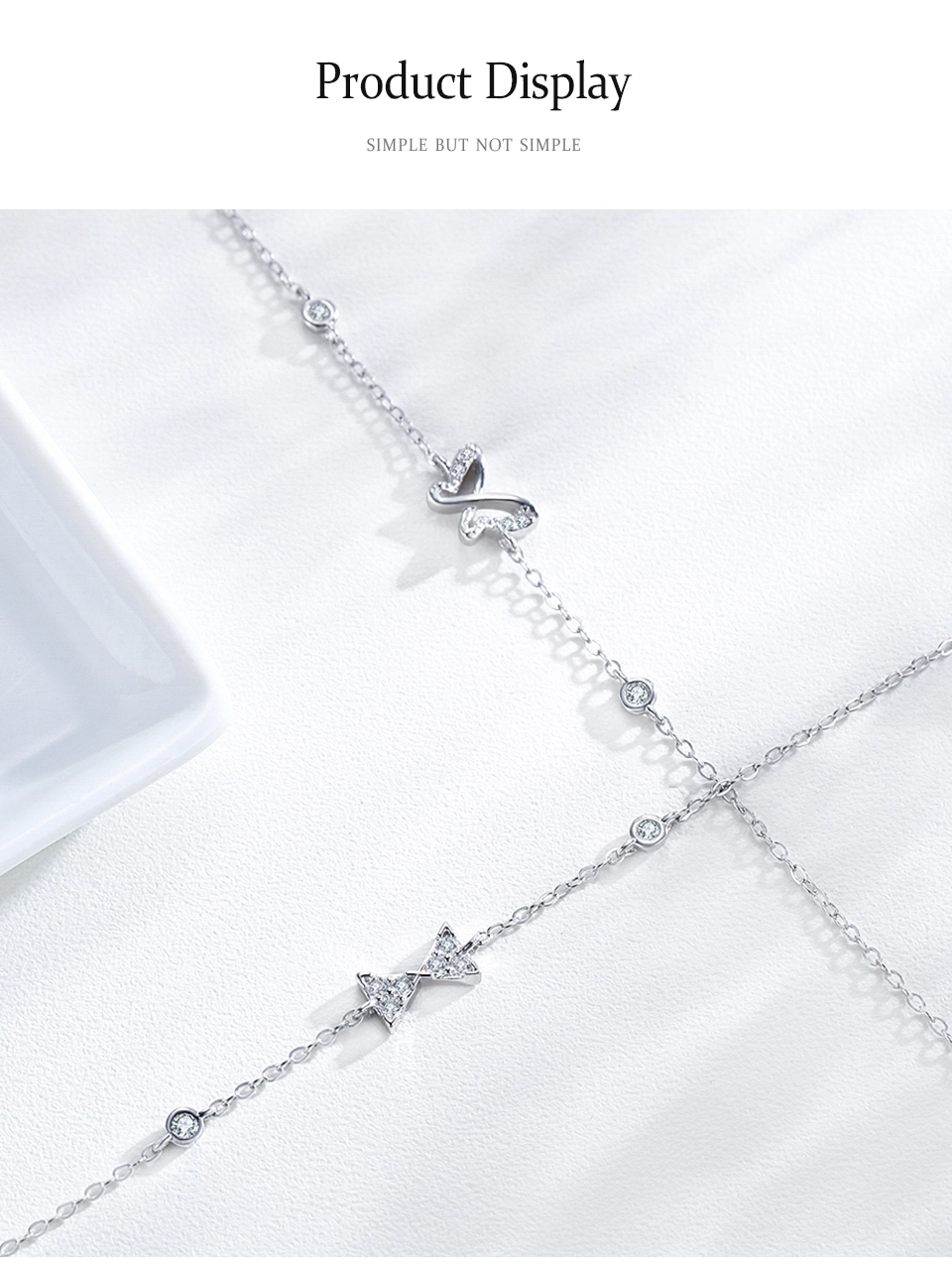 Cute Hollow Small Butterfly Chain Bracelet 925 Sterling Silver