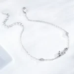 Romantic LOVE Letter Chain Bracelet 925 Sterling Silver