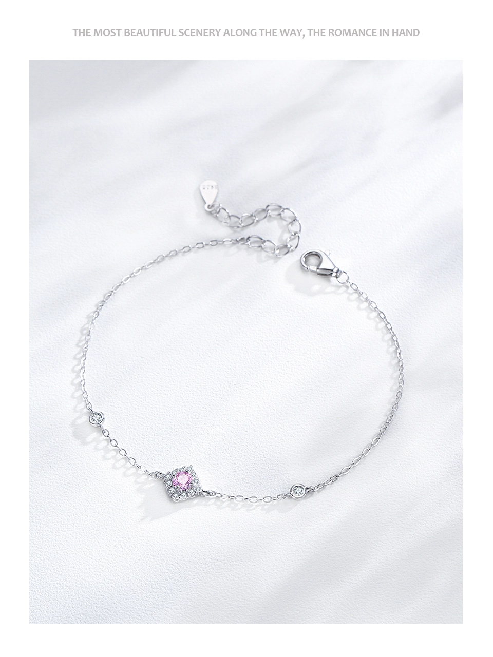 Romantic LOVE Letter Chain Bracelet 925 Sterling Silver