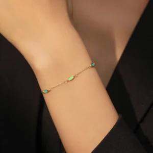 Personality Round Black Chain Shaped Bracelets 925 Sterling Silver