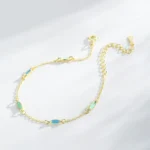 Personality Round Black Chain Shaped Bracelets 925 Sterling Silver