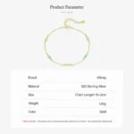 Personality Round Black Chain Shaped Bracelets 925 Sterling Silver