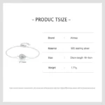 Water Drop Pear Shape Zirconia Link Chain Bracelet 925 Sterling Silver