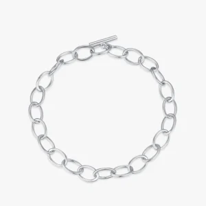 Chain Geometric Bracelet Fashion New Genuine 925 Sterling Silver