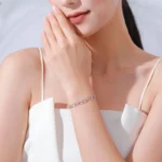 Chain Geometric Bracelet Fashion New Genuine 925 Sterling Silver