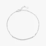 Beads Link Stackable Chain Bracelet Real 925 Sterling Silver