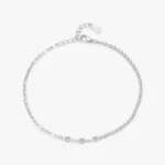 Classic Zircon Stackable Chain Link Bracelets 925 Sterling Silver