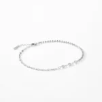 Classic Zircon Stackable Chain Link Bracelets 925 Sterling Silver