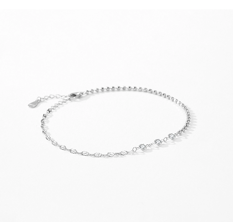 Classic Zircon Stackable Chain Link Bracelets 925 Sterling Silver