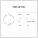 Geometric Design Bracelet Chain Link 925 Sterling Silver
