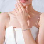 Romantic Flower Adjustable Chain Bracelets 925 Sterling Silver