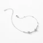 Romantic Flower Adjustable Chain Bracelets 925 Sterling Silver