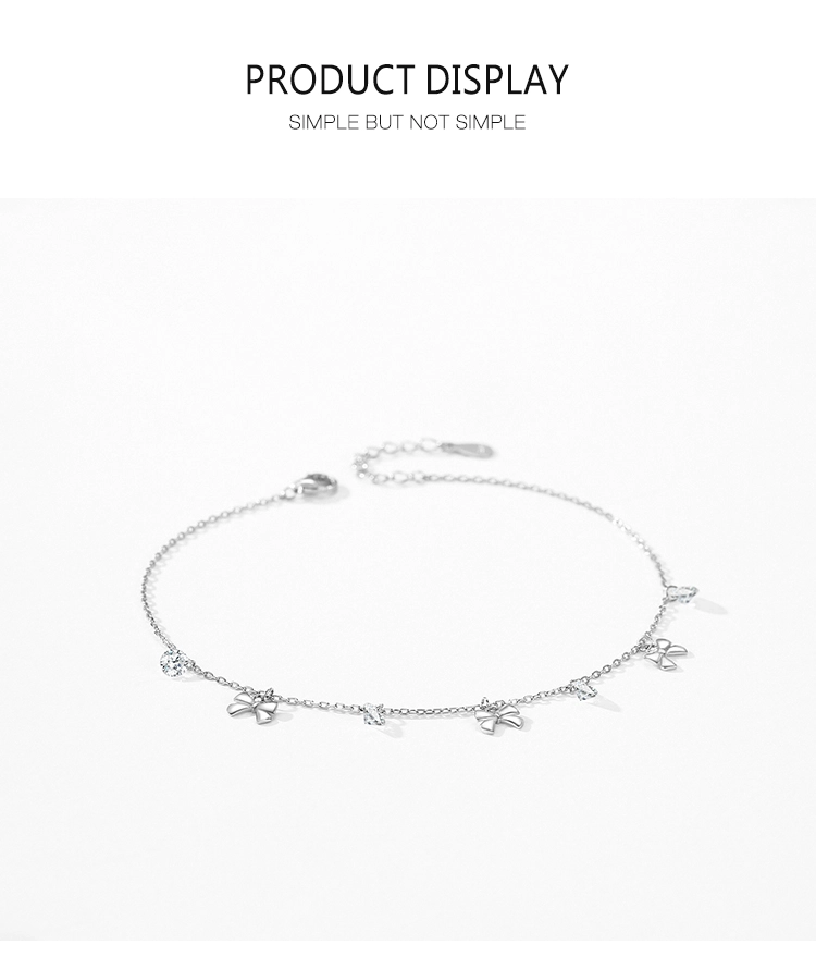 Geometric Design Adjustable Link Chain Bracelet 925 Sterling Silver
