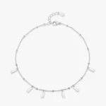 Geometric Design Adjustable Link Chain Bracelet 925 Sterling Silver