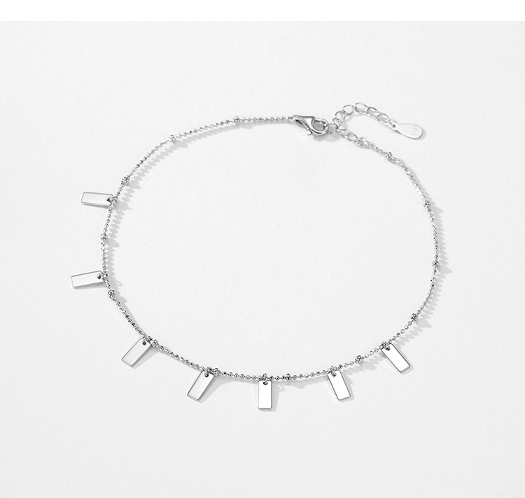 Geometric Design Adjustable Link Chain Bracelet 925 Sterling Silver