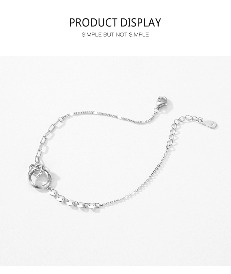 Romantic Heart Adjustable Bracelet 925 Sterling Silver