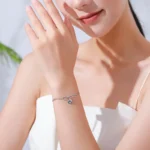Engraved Letter Geometric Round Adjustable Bracelet 925 Sterling Silver