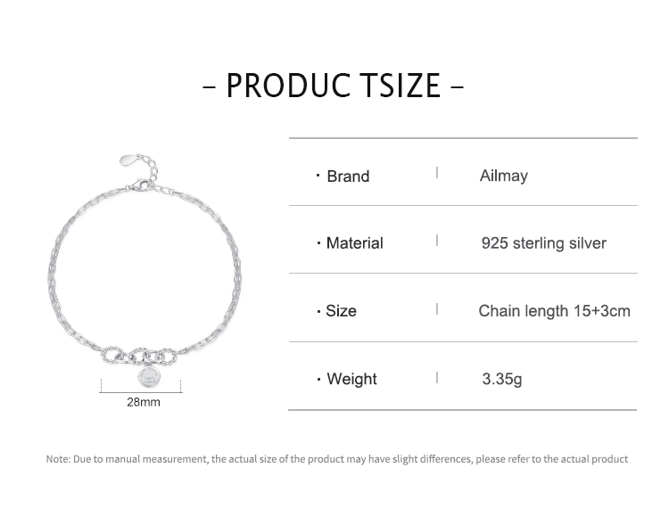 Engraved Letter Geometric Round Adjustable Bracelet 925 Sterling Silver