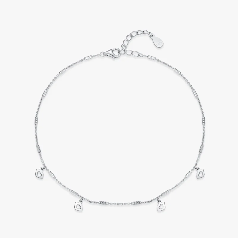 Sexy Lip Shape Chain Bracelet Genuine 925 Sterling Silver Adjustable