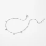 Sexy Lip Shape Chain Bracelet Genuine 925 Sterling Silver Adjustable