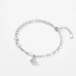 Charm Elegant Butterfly Bracelet Genuine 925 Sterling Silver