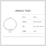 Heart Bracelet Original Design Clear CZ Bracelet 925 Sterling Silver