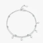 Fashion Simple Block Line Chain Women Bracelet 925 Sterling Silver