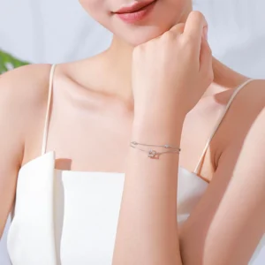 Light Luxury Elegant Star Zirconia Bilayer Bracelets 925 Sterling Silver